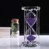 30 Minute Hourglass Timer With Purple Sand And Gift Box