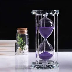 30 Minute Hourglass Timer With Purple Sand And Gift Box