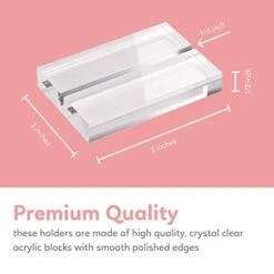 15 Pack 3" Large Clear Acrylic Sign Holders | Wedding Sign Holders |Table Numbers Display Stands | Acrylic Place Card Slot Stand - Acrylic Sign -Peugeot Shop 41L3psL8gsL