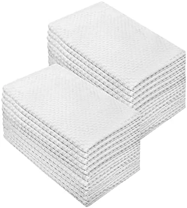 Euro Café Set Of 12 Waffle Weave Pure Cotton Super Absorbent Multipurpose Kitchen Towels, Dishcloths, Tea Towels White 10 Euro Café Set Of 12 Waffle Weave Pure Cotton Super Absorbent Multipurpose Kitchen Towels, Dishcloths, Tea Towels White - Image 10