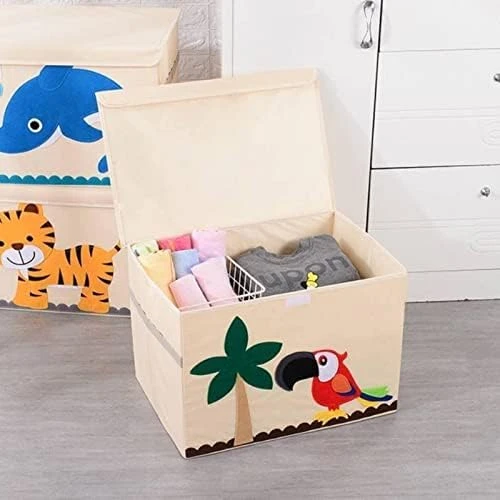 Foldable Storage Box Large Cartoon Oxford Cloth With Lid Foldable Storage Box Container Basket Cube Suitable For Home Bedroom Closet Office Nursery 12 Foldable Storage Box Large Cartoon Oxford Cloth With Lid Foldable Storage Box Container Basket Cube Suitable For Home Bedroom Closet Office Nursery - Image 12