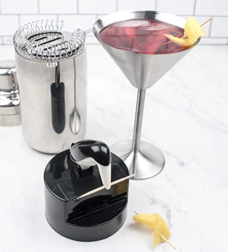 Willie Woodpicker Toothpick Holder, Woodpecker, 100 Count,Plastic, Black & White 4 Willie Woodpicker Toothpick Holder, Woodpecker, 100 Count,Plastic, Black & White - Image 4