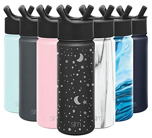 Kids Water Bottle With Straw Lid Vacuum Insulated Stainless Steel Metal Thermos Bottles | Reusable Leak Proof BPA-Free Flask For School | Summit Collection | 18oz, Lunar 1 Kids Water Bottle With Straw Lid Vacuum Insulated Stainless Steel Metal Thermos Bottles | Reusable Leak Proof BPA-Free Flask For School | Summit Collection | 18oz, Lunar