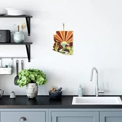 Arizona State Shaped Cutting Board And Charcuterie Serving Platter With Artwork By Summer Stokes, Includes Hang Tie For Wall Display -Peugeot Shop 41LPmnLqnvL