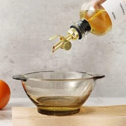 Olive Oil Dispenser Glass Bottle For Kitchen 2pack, Coffee Syrup Or Mouthwash Dispenser W. Weighted Pourer Spout& Funnel &35pcs Labels, Vinegar Cooking Dispenser Olive Oil Cruet Container , 350mL -Peugeot Shop 41LhsCFSEfL