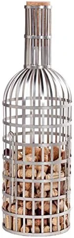 Oenophilia Metal Wine Cork Holder Collector, Wine Decanter Shaped, Black, Table Décor, Holds 200 Corks 7 Oenophilia Metal Wine Cork Holder Collector, Wine Decanter Shaped, Black, Table Décor, Holds 200 Corks - Image 7