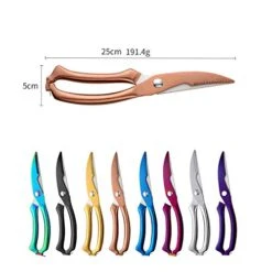 Kitchen Scissors, Heavy Duty Kitchen Shears, Multipurpose Stainless Steel Sharp Cooking Scissors For Chicken, Poultry, Fish, Meat, Herbs (GOLD) -Peugeot Shop 41LmMc94wvL