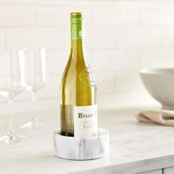 48758 Run White Marble Wine Stand, 5 X 5 X 2 Inches -Peugeot Shop 41LyWAjmxzL