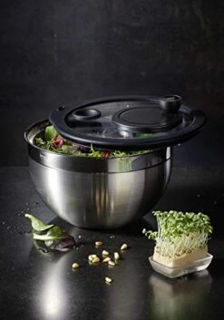 Rosle Stainless Steel Salad-Spinner, Large -Peugeot Shop 41LynaVDGmL