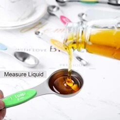 Magnetic Measuring Spoons Set, Dual Sided, Stainless Steel, Fits In Spice Jars And Measurement Of Ingredients For Baking , Set Of 6 -Peugeot Shop 41LyvwhwWaL