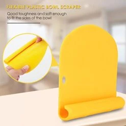 Bench Scraper For Baking, Stainless Steel Dough Scraper/Cutter/Chopper And Flexible Plastic Bowl Scraper Set - Pastry, Pizza Cutter, Baking Tools With Measurement, 2 In 1 Kitchen Scraper -Peugeot Shop 41M7QwV8tIL