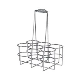 Wine Rack Wine Rack Wine Beer Water Bottle Carrier: Drink Holder 6 Slots Iron Wire Wine Bottles Carrier Storage Organizer For Beer Soda Bar Pub Restaurant Wine Rack Desktop Stand Black Shelf