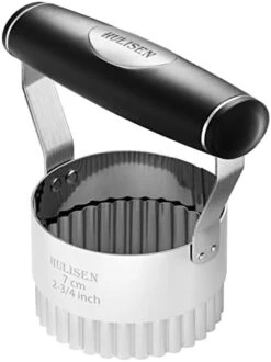 3 Inch Biscuit Cutter, Stainless Steel Round Cookies Cutter With Soft Grip Handle, Gift Package -Peugeot Shop 41MKObmEK1L. AC