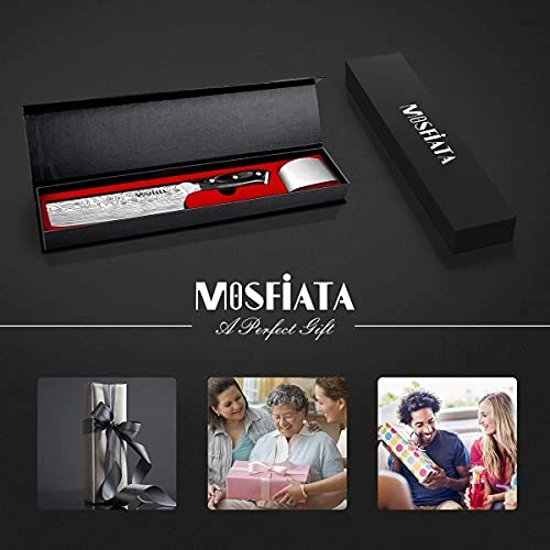 7” Nakiri Chef's Knife With Finger Guard And Blade Guard In Gift Box, German High Carbon Stainless Steel EN1.4116 Nakiri Vegetable Knife, Multipurpose Kitchen Knife With Micarta Handle 5 7” Nakiri Chef's Knife With Finger Guard And Blade Guard In Gift Box, German High Carbon Stainless Steel EN1.4116 Nakiri Vegetable Knife, Multipurpose Kitchen Knife With Micarta Handle - Image 5