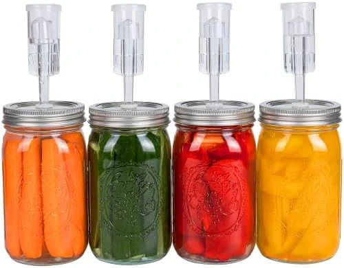 Jillmo Fermentation Kit, Stainless Steel Fermenting Kit For Wide Mouth Mason Jars (Jars Not Included) 6 Jillmo Fermentation Kit, Stainless Steel Fermenting Kit For Wide Mouth Mason Jars (Jars Not Included) - Image 6