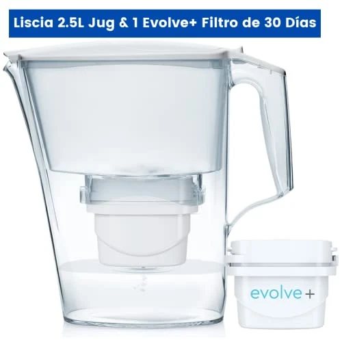 PJ0633 Fridge Water Filter Jug For Reduction Of Microplastics, Chlorine, Limescale And Impurities, White, 2.5 L 2 PJ0633 Fridge Water Filter Jug For Reduction Of Microplastics, Chlorine, Limescale And Impurities, White, 2.5 L - Image 2