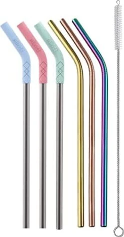 Impact Reusable Stainless Steel Straws With Cleaning Brush, 4 Piece, June Breeze 18 Impact Reusable Stainless Steel Straws With Cleaning Brush, 4 Piece, June Breeze -Peugeot Shop 41Mc7e1MfcL. AC