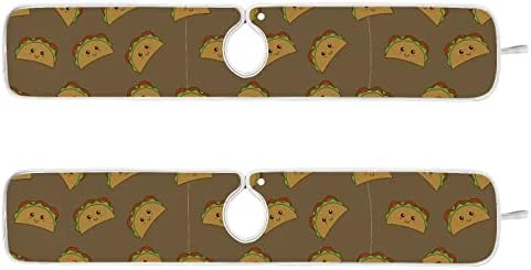 2 Pack Kitchen Faucet Mat Absorbent Washable Sink Splash Guard Faucet Drip Drying Mat Bar Countertop Water Catcher Mat Large 30x5 Inch Tacos Kawaii Pattern Cute 7 2 Pack Kitchen Faucet Mat Absorbent Washable Sink Splash Guard Faucet Drip Drying Mat Bar Countertop Water Catcher Mat Large 30x5 Inch Tacos Kawaii Pattern Cute - Image 7