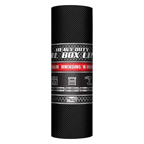 Al Grade Tool Box Liner, 16" X 16 Ft, Black | Tool Box Drawer Liner, Non-Slip Thick Cabinet Shelf Liner, Toolbox Drawer Liner 1 Al Grade Tool Box Liner, 16" X 16 Ft, Black | Tool Box Drawer Liner, Non-Slip Thick Cabinet Shelf Liner, Toolbox Drawer Liner