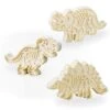 Jurassic Dinosaur Cookie Cutters And Skeleton Stampers T-Rex Stegosaurus Triceratops Fossil Cookie Cutters Set (Pack Of 6)