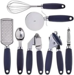 Ith COLOR 7 Pc Kitchen Gadget Set Copper Coated Stainless Steel Utensils With Soft Touch White Handles -Peugeot Shop 41Mq0LQ02BL. AC