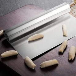 Stainless Steel Pastry Scraper Bench Scraper Chopper, Best As Pizza And Dough Cutter (Silver, 8 Inch) -Peugeot Shop 41MzJfP8v2L