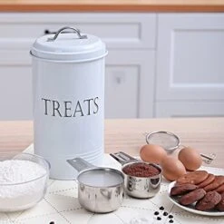 Treat Jar With Lid, Counter Top Canister Decorative Storage Container For Farmhouse Kitchen -Peugeot Shop 41NBiYrtIhL