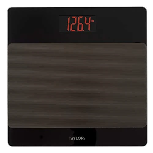 Taylor Glass Digital Bathroom Scale With Sure-Foot Slip Resistant Mat 1 Taylor Glass Digital Bathroom Scale With Sure-Foot Slip Resistant Mat