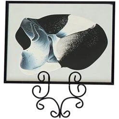 MyGift Wall Plate Display Holder, Set Of 2 - Vintage Scroll Work Style Black Metal Wall-Mounted Tea Cup And Saucer Hanging Rack, Holds Plates Up To 11 Inches -Peugeot Shop 41NEe8iWzQL