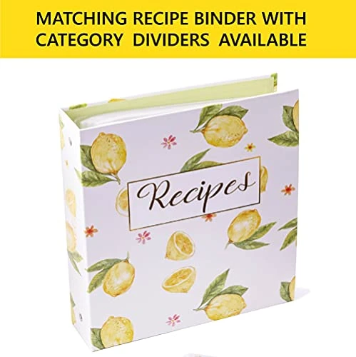 Eart&Berry Lemon Recipe Cards 4x6 Double Sided - Set Of 50 Thick Recipe Cards 4 Eart&Berry Lemon Recipe Cards 4x6 Double Sided - Set Of 50 Thick Recipe Cards - Image 4