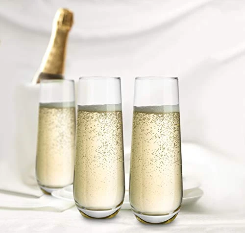Stemless Glass Champagne Flutes, Cocktail Cups For Rose, Prosecco, Mimosa, Great For Weddings And Parties, Dishwasher Safe, 10.5 Oz, Set Of 8 4 Stemless Glass Champagne Flutes, Cocktail Cups For Rose, Prosecco, Mimosa, Great For Weddings And Parties, Dishwasher Safe, 10.5 Oz, Set Of 8 - Image 4