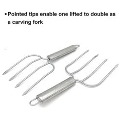 Stainless Steel Turkey & Roast Lifters, Set Of 2 - Turkey And Poultry Lifters Roaster Poultry Forks Great For Thanksgiving, Transfer Turkey Or Ham Easily -Peugeot Shop 41NR7QXEGgL