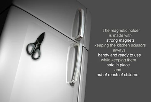 Kitchen Scissors With Magnetic Holder & Tea Infuser - Ultra Sharp Strong Durable - 100% Rust Proof - Soft Grip 7 Kitchen Scissors With Magnetic Holder & Tea Infuser - Ultra Sharp Strong Durable - 100% Rust Proof - Soft Grip - Image 7