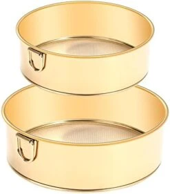 Sieve 6-Inch, 8-Inch Sieves Fine Mesh Strainer Set Of 2 Stainless Steel Sifter Round Flour Sieve For Baking Straining Powdering -Peugeot Shop 41NavDWNNnL. AC