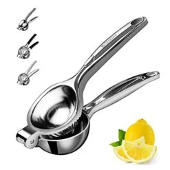 Lemon Squeezer Stainless Steel Manual Fruit Squeezer, Citrus Squeezer Fruit Juice Reamer Fast Handle Press Tool, Manual Juicer Perfect For Juicing Oranges, Pomegranate, Lemons & Limes