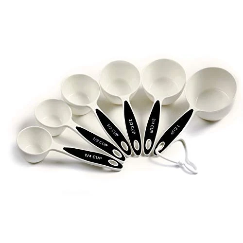 Norpro 3042 Grip-EZ Measuring Cups & Spoons, Set Of 12, White/Black 2 Norpro 3042 Grip-EZ Measuring Cups & Spoons, Set Of 12, White/Black - Image 2