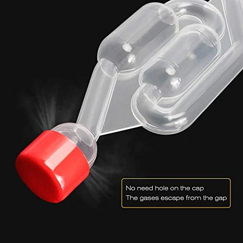 ONEBOM Fermentation Airlock 3 Pack, S Type Airlock Twin Bubble With Grommets For Wine Sauerkraut Making 3 ONEBOM Fermentation Airlock 3 Pack, S Type Airlock Twin Bubble With Grommets For Wine Sauerkraut Making - Image 3