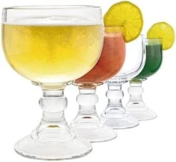 Schooner Beer Glass - 21.5 Oz Extra Large Goblet Crystal Style ZERO LEAD Shrimp Cocktail, Coronaritas, Margaritas 4 PACK -Peugeot Shop 41O0aHxl 1L. AC