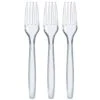300 Clear Plastic Forks Heavy-Duty, Heavyweight Plastic Silverware Forks, Fancy Plastic Cutlery, Elegant Disposable Forks Pack, Bulk Disposable Flatware, Plastic Utensils Set, Clear Forks