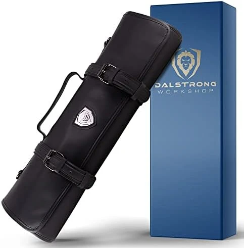 Vagabond Knife Roll - Full & Top Grain Brazilian Leather Roll Bag - 16 Slots - Midnight Black - Interior And Rear Zippered Pockets - Blade Travel Storage/Case - Large - Up To 20" Knives 6 Vagabond Knife Roll - Full & Top Grain Brazilian Leather Roll Bag - 16 Slots - Midnight Black - Interior And Rear Zippered Pockets - Blade Travel Storage/Case - Large - Up To 20" Knives - Image 6