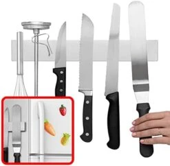 10 Inch Magnetic Knife Holder For Refrigerator, Magnetic Knife Holders For Fridge Or Kitchen Wall No Drilling, Magnet Strips For Knives & Metal Utensils, Tool Rack, Stainless Steel 16 10 Inch Magnetic Knife Holder For Refrigerator, Magnetic Knife Holders For Fridge Or Kitchen Wall No Drilling, Magnet Strips For Knives & Metal Utensils, Tool Rack, Stainless Steel -Peugeot Shop 41OA6sJWh7L. AC