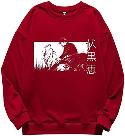 LZZSWDT Men Women Pullover Crew Neck Sweatshirts Japanese Anime Hoodies Jujutsu Kaisen Megumi Fushiguro Outwear Tops 8 LZZSWDT Men Women Pullover Crew Neck Sweatshirts Japanese Anime Hoodies Jujutsu Kaisen Megumi Fushiguro Outwear Tops - Image 8