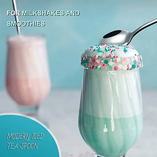 Iware 9-Inch Long Handle Iced Tea Spoon, Coffee Spoon, Ice Cream Spoon, Stainless Steel Cocktail Stirring Spoons, Set Of 4 5 Iware 9-Inch Long Handle Iced Tea Spoon, Coffee Spoon, Ice Cream Spoon, Stainless Steel Cocktail Stirring Spoons, Set Of 4 - Image 5