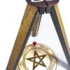 Trinqueta Tripod Wooden Pendulum Stand, Dowsing Pendulum Holder For 10" Pendulum Board, Dowsing Machine, Necklace Ornament Display Stand, Divination Tool, Witchcraft Wiccan Witch Altar Supplies Decor (Tripod)