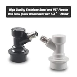 PERA 43178-145684 Ball Lock MFL Dis-Connect Set With Swivel Nuts (2) 5/16 Gas, 1/4 Liquid Barbed By (Pack Of 2) -Peugeot Shop 41OS6JOGxXL