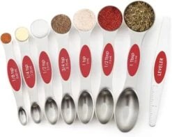 Magnetic Measuring Spoons Set Stainless Steel Sauce Spoons Fits In Spice Jars Set Of 8 Is Oil, Salt, Sauce And Vinegar Measuring Tool (Red) 19 Magnetic Measuring Spoons Set Stainless Steel Sauce Spoons Fits In Spice Jars Set Of 8 Is Oil, Salt, Sauce And Vinegar Measuring Tool (Red) -Peugeot Shop 41OTloilZ3L. AC