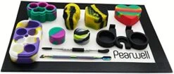 Silicone Wax Containers 5ML 15ML 17ml 26ml 34ml Multi Compartment Concentrate Jars With Large Black Mat And Carving Tools -Peugeot Shop 41OVdZJWrlL. AC