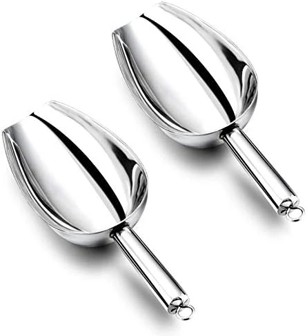 8 Ounce Ice Scoop Set Of 2, E-far Stainless Steel Scoops For Ice Cube/Candy/Flour/Sugar, Metal Utility Scoops For Party, Baking, Kitchen Pantry, Rust Free & Dishwasher Safe 9 8 Ounce Ice Scoop Set Of 2, E-far Stainless Steel Scoops For Ice Cube/Candy/Flour/Sugar, Metal Utility Scoops For Party, Baking, Kitchen Pantry, Rust Free & Dishwasher Safe - Image 9