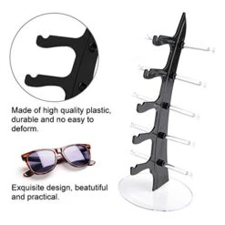 5 Pairs Plastic Eyeglasses Shelf Rack Storage Holder Sale Show Display Case[Black] -Peugeot Shop 41Od88iJZPL