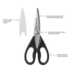 KitchenAid Classic Multifunction Can Opener/Bottle Opener, 8.34-Inch, Black & All Purpose Shears With Protective Sheath, One Size, Black 13 KitchenAid Classic Multifunction Can Opener/Bottle Opener, 8.34-Inch, Black & All Purpose Shears With Protective Sheath, One Size, Black -Peugeot Shop 41Og1bpDi4L